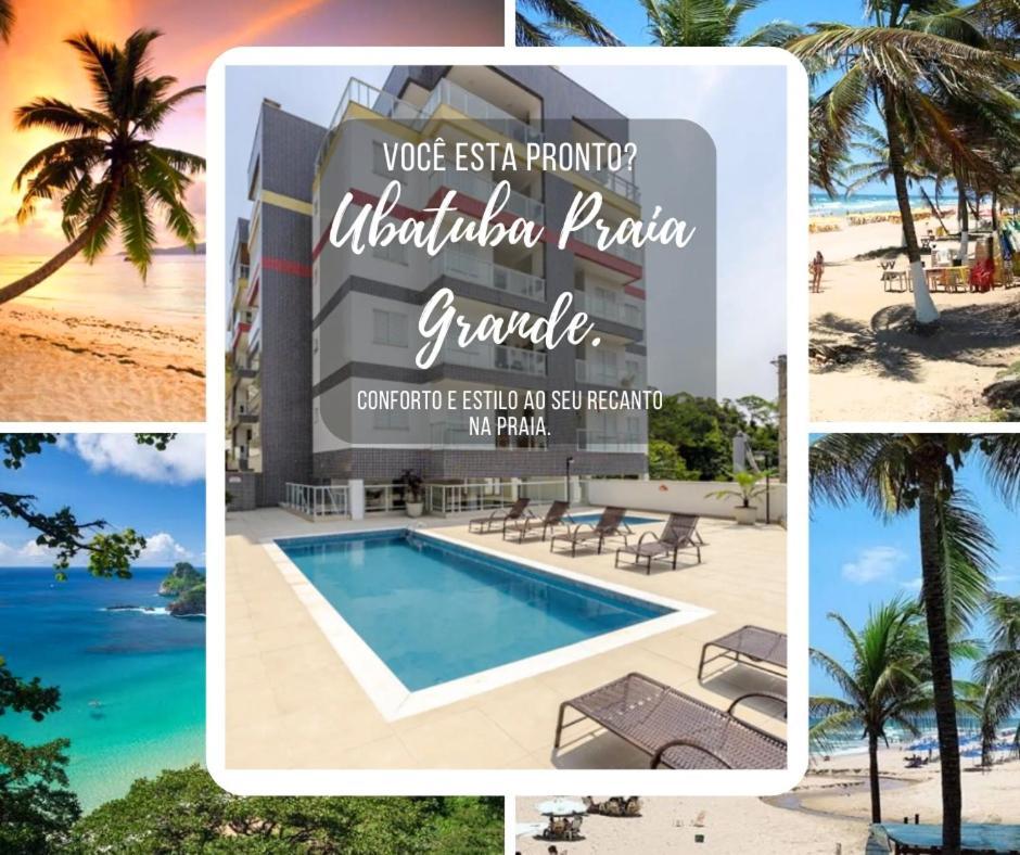 Apartamento Recanto Praia Grande - Mar, Ar, Churrasqueira, Piscina E Sauna Ubatuba Eksteriør bilde